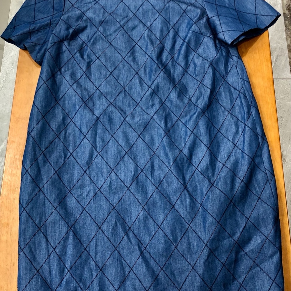 Kate Spade Quilted Chambray Denim Shift Dress